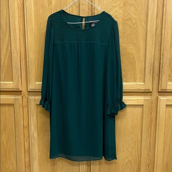 Jessica Howard | Dresses | Jessica Howard Green Bishop Sleeve Crew Neck  Dress | Poshmark
